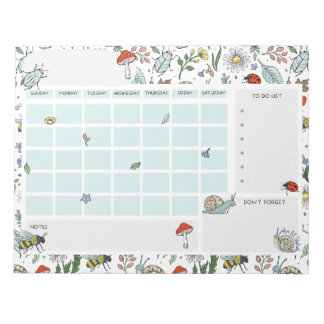 In the Garden Open Dated Desk Calendar Notepad ノートパッド
