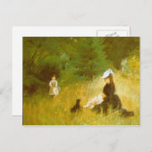 In the Grass by Berthe Morisot ポストカード (正面/裏面)