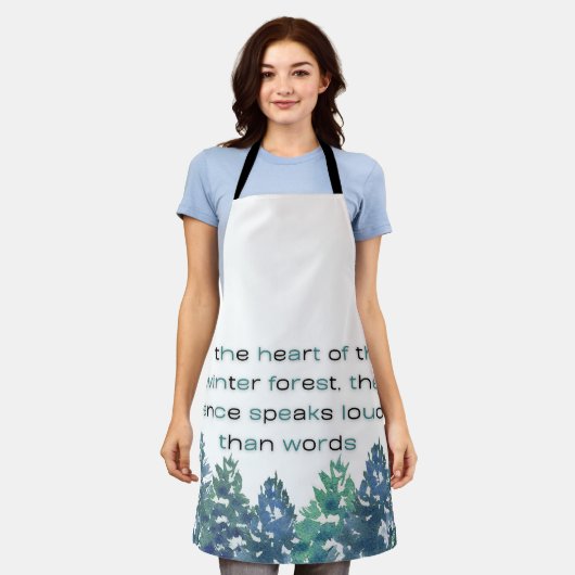 In The Heart Of The Winter Forest エプロン (着用した状態)