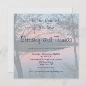 In the Light of His Love Photo Wedding Invitation 招待状 (正面/裏面)