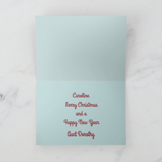 In the Manger シーズンカード (内部)