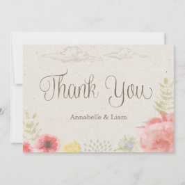 In the Meadow Summer 結婚's Thank サンキューカード