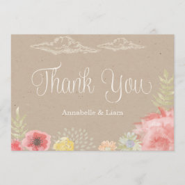 In the Meadow Summer 結婚's Thank サンキューカード