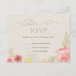 In the Meadow Summer Wedding RSVPポストカード インビテーションポストカード