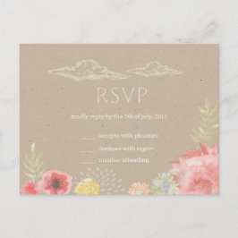 In the Meadow Summer Wedding RSVPポストカード インビテーションポストカード