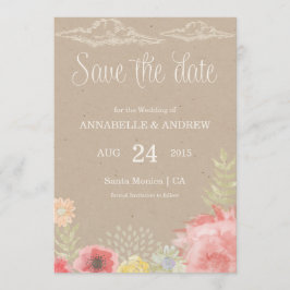 In the Meadow Summer Wedding Save the Date Card セーブザデート