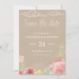 In the Meadow Summer Wedding Save the Date Card セーブザデート