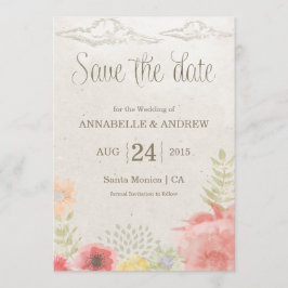In the Meadow Summer Wedding Save the Date Card セーブザデート