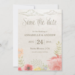 In the Meadow Summer Wedding Save the Date Card セーブザデート