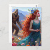 In the Meadow With Sasquatch ポストカード (正面/裏面)