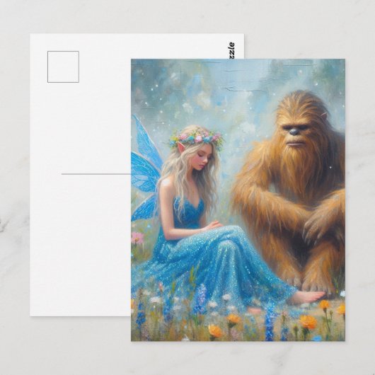 In the Meadow With Sasquatch ポストカード (正面/裏面)