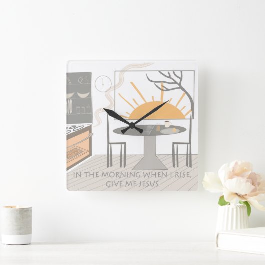 In the morning clock スクエア壁時計 (ホーム)