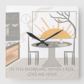 In the morning clock スクエア壁時計 (正面)