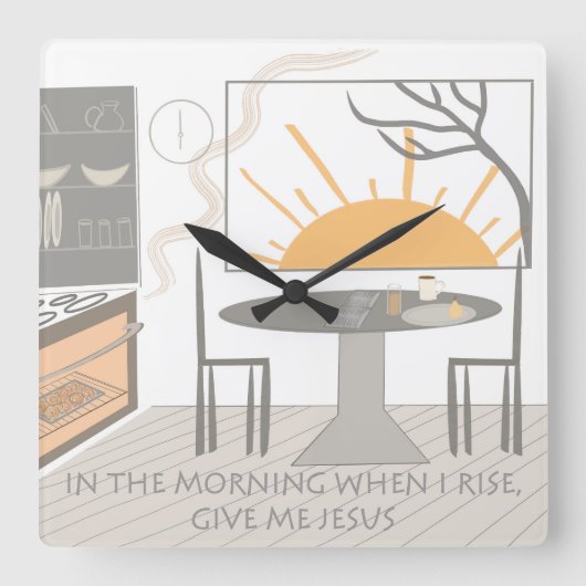 In the morning clock スクエア壁時計 (正面)