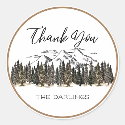 In the Mountains Favyステッカー ラウンドシール (正面)