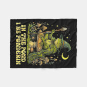 In The Nd I Be Nderin Funny Wise Frog Wizard Meme  フリースブランケット (正面(横))