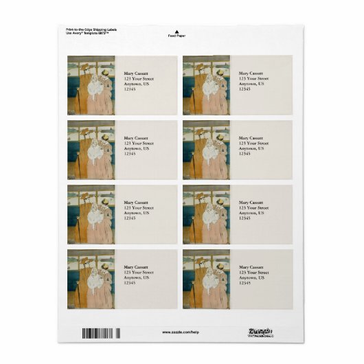 In the Omnibus by Mary Cassatt ラベル (フルシート)