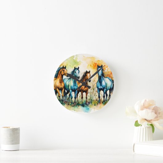 In the Pasture ラウンド壁時計 (ホーム)