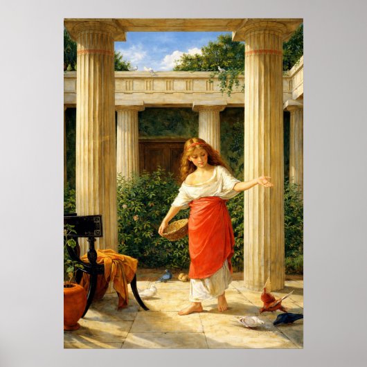 In the Peristyle by John William Waterhouse ポスター (正面)
