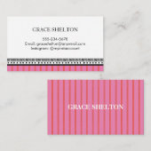 In the Pink Calling Card 名刺 (正面/裏面)