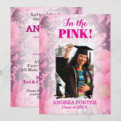 In The Pink! Graduation Party 招待状 (正面/裏面)