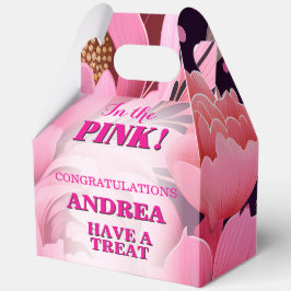 In The Pink! Graduation Party 5"w x 3"l x 6.5"h フェイバーボックス