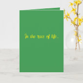 "In the race of life..." #1 (Any) Gift Card カード (黄色い花)