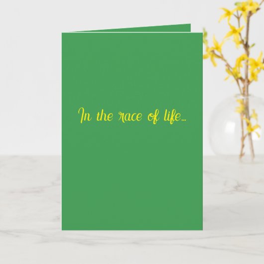 "In the race of life..." #1 (Any) Gift Card カード (黄色い花)