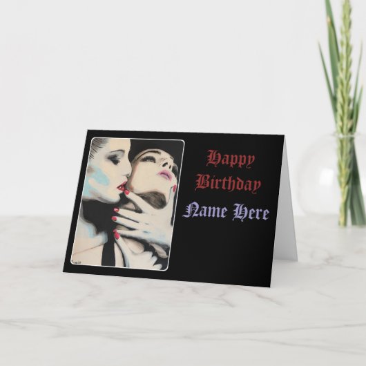 'In the Shadows'絵を描の上に サンキューカード (正面)