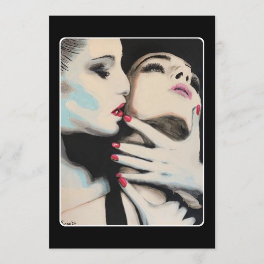 ‘In the Shadows’ Painting on a Small-Scale Print  招待状 (正面)