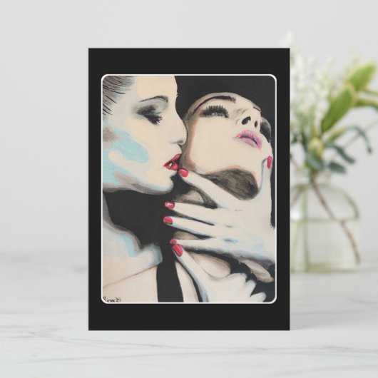 ‘In the Shadows’ Painting on a Small-Scale Print  招待状 (スタンド正面)