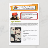 ‘In the Shadows’ Painting on a Small-Scale Print  招待状 (裏面)