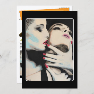 ‘In the Shadows’ Painting on a Small-Scale Print  招待状