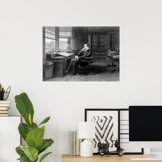 In the Study of Charles Dickens ポスター (ホームオフィス)