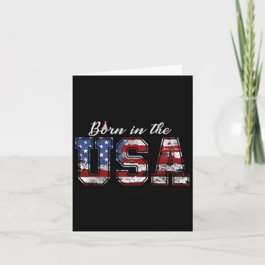 In The Usa Shirt 7月4日誕生日・パー カード (正面)
