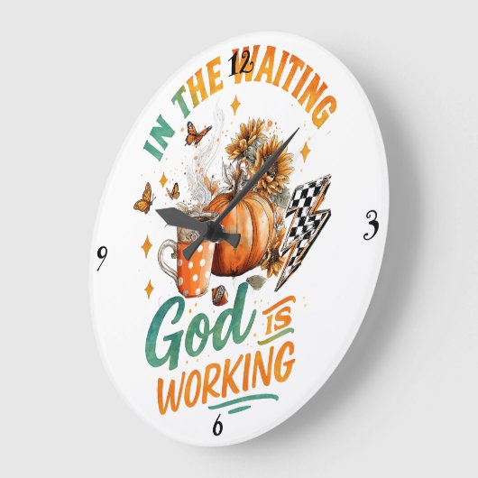 In The Waiting...  ラージ壁時計 (傾斜)