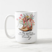 In the Waiting God is Working | Personalized Name  コーヒーマグカップ (左)