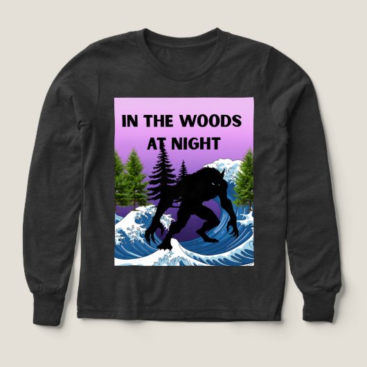 In the Woods at Night Kids Long-Sleeve Shirt (デザイン正面)