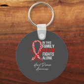 In This Family Fights Alone Heart Disease Awarenes キーホルダー (正面)