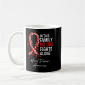 In This Family Fights Alone Heart Disease Awarenes コーヒーマグカップ (左)