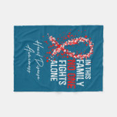 In This Family Fights Alone Heart Disease Awarenes フリースブランケット (正面(横))