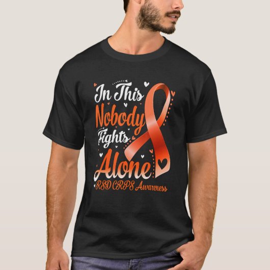 In This Family Nobody Fight Alone RSD CRPS Awarene Tシャツ (正面)