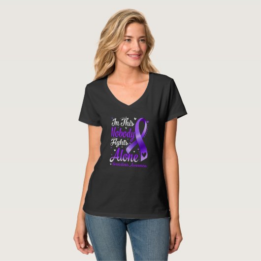 In This Family Nobody Fight Alone Sarcoidosis Awar Tシャツ (正面フル)