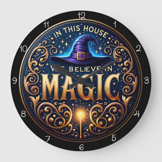 In This House We Believe Magic ラージ壁時計 (正面)