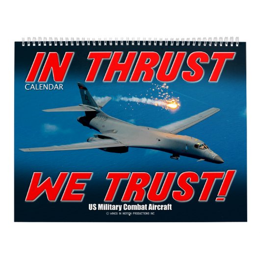 IN THRUST WE TRUST! - 米軍戦闘機 カレンダー (カバー)