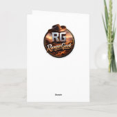 In trouble, golden retriever greeting card カード (裏面)