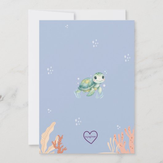 In TWO Deep, Blue Under the Sea 2nd Birthday  招待状 (裏面)