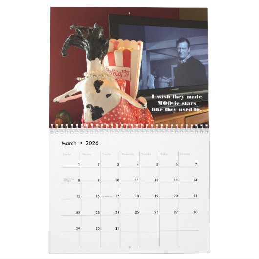 In UDDER Words カレンダー (3月 2026)