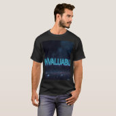 (IN)VALUABLE ネオンシアン テックフォント Tシャツ | Y (正面フル)