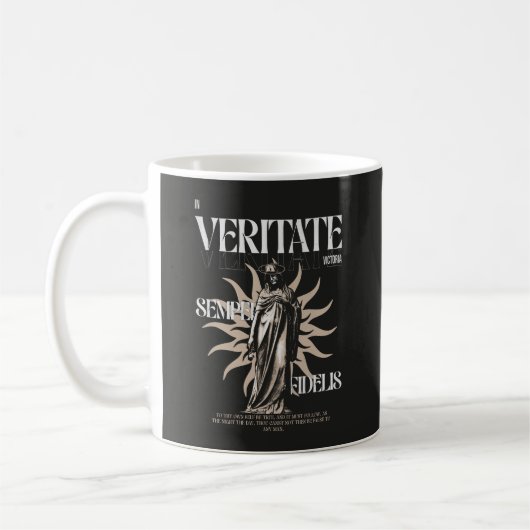 In Veritate Victoria – 実のところ，勝利のブルタリスト コーヒーマグカップ (左)
